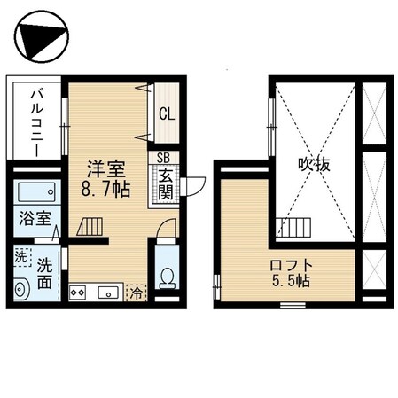 六番町駅 徒歩10分 2階の物件間取画像